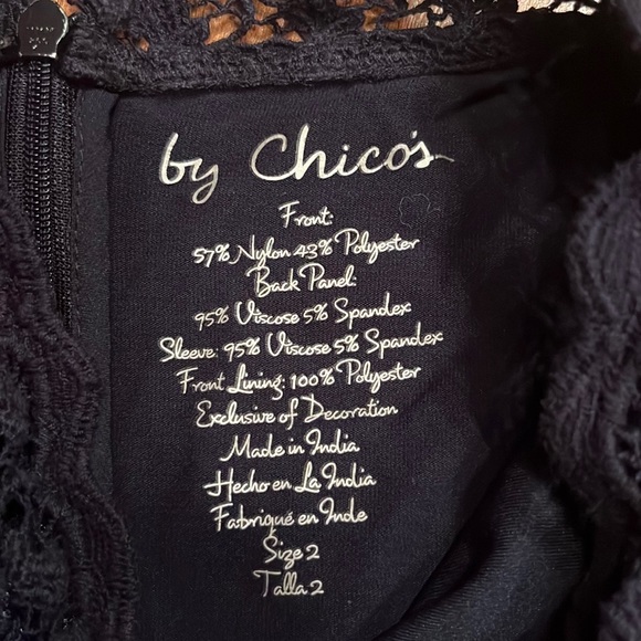 EUC Navy Chico’s lace blouse - Picture 13 of 16